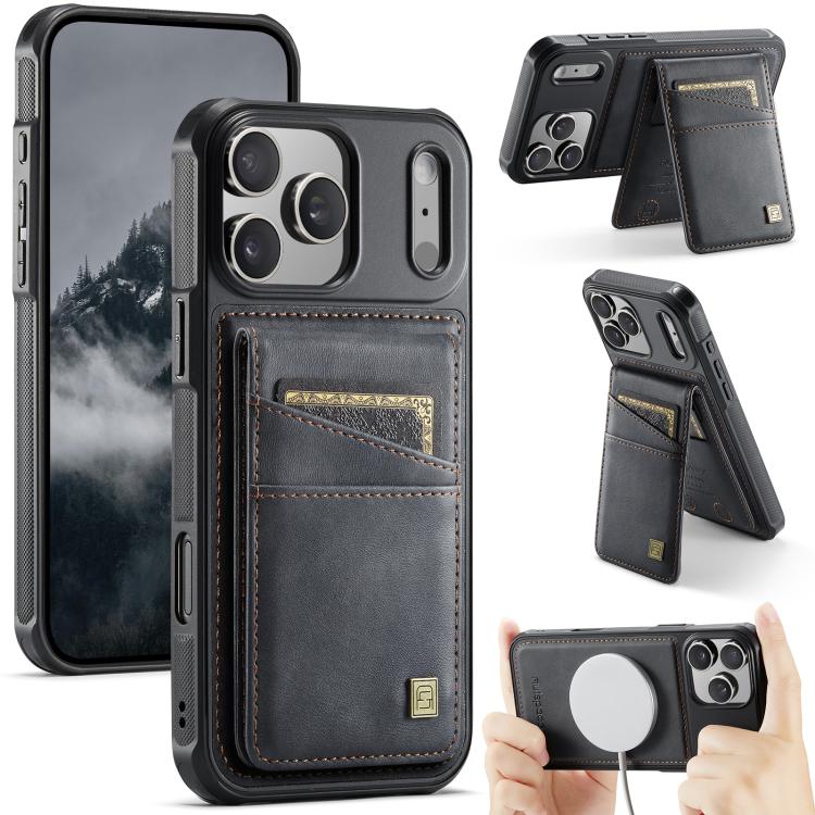 AutSpace A12 MagSafe Magnetic RFID Card Bag Phone Case, For iPhone 17 Pro Max, For iPhone 17 Pro, For iPhone 17, For iPhone Air