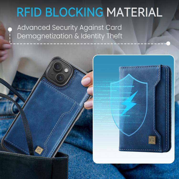 AutSpace A13 MagSafe Magnetic RFID Flip Card Bag Phone Case, For iPhone 15 Plus, For iPhone 15, For iPhone 14 Plus, For iPhone 14