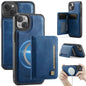 AutSpace A13 MagSafe Magnetic RFID Flip Card Bag Phone Case, For iPhone 15 Plus, For iPhone 15, For iPhone 14 Plus, For iPhone 14