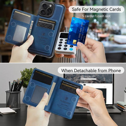 AutSpace A13 MagSafe Magnetic RFID Flip Card Bag Phone Case, For iPhone 14 Pro, For iPhone 14 Pro Max, For iPhone 13 Pro Max, For iPhone 13 Pro