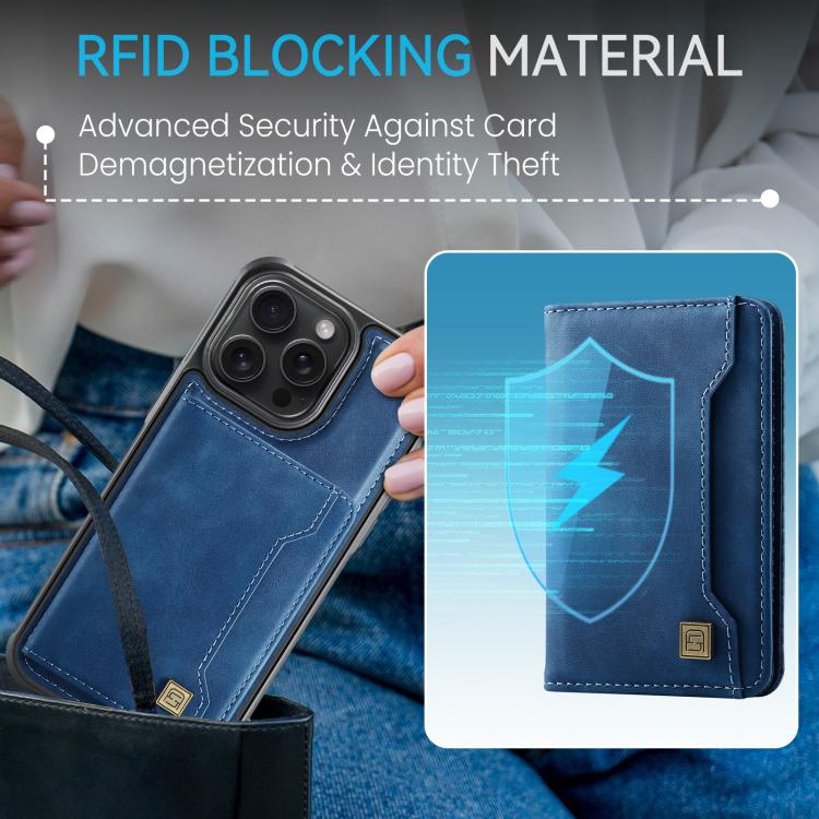AutSpace A13 MagSafe Magnetic RFID Flip Card Bag Phone Case, For iPhone 14 Pro, For iPhone 14 Pro Max, For iPhone 13 Pro Max, For iPhone 13 Pro