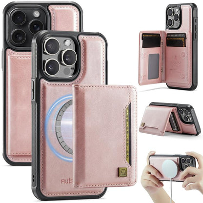 AutSpace A13 MagSafe Magnetic RFID Flip Card Bag Phone Case, For iPhone 14 Pro, For iPhone 14 Pro Max, For iPhone 13 Pro Max, For iPhone 13 Pro