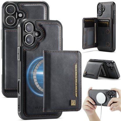 AutSpace A13 MagSafe Magnetic RFID Flip Card Bag Phone Case, For iPhone 17 Pro Max, For iPhone 17 Pro, For iPhone 17, For iPhone Air