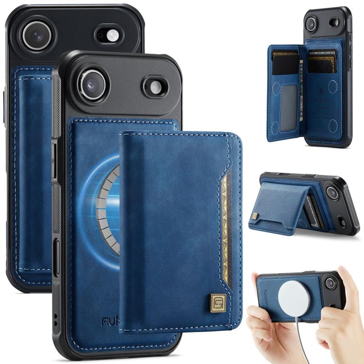 AutSpace A13 MagSafe Magnetic RFID Flip Card Bag Phone Case, For iPhone 17 Pro Max, For iPhone 17 Pro, For iPhone 17, For iPhone Air