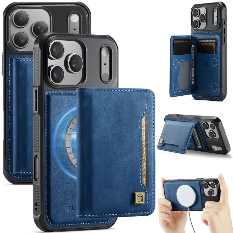 AutSpace A13 MagSafe Magnetic RFID Flip Card Bag Phone Case, For iPhone 17 Pro Max, For iPhone 17 Pro, For iPhone 17, For iPhone Air