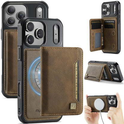 AutSpace A13 MagSafe Magnetic RFID Flip Card Bag Phone Case, For iPhone 17 Pro Max, For iPhone 17 Pro, For iPhone 17, For iPhone Air