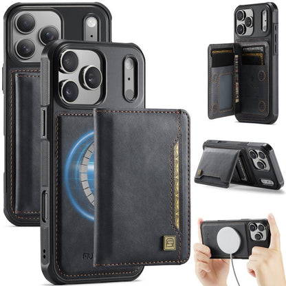 AutSpace A13 MagSafe Magnetic RFID Flip Card Bag Phone Case, For iPhone 17 Pro Max, For iPhone 17 Pro, For iPhone 17, For iPhone Air