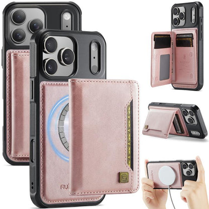 AutSpace A13 MagSafe Magnetic RFID Flip Card Bag Phone Case, For iPhone 17 Pro Max, For iPhone 17 Pro, For iPhone 17, For iPhone Air