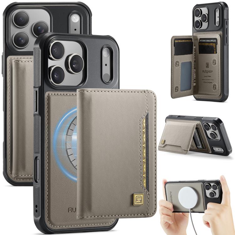 AutSpace A13 MagSafe Magnetic RFID Flip Card Bag Phone Case, For iPhone 17 Pro Max, For iPhone 17 Pro, For iPhone 17, For iPhone Air