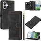 Tulips Embossed Leather Phone Case with Lanyard, For iPhone Air, For iPhone 16 Pro Max, For iPhone 16 Pro, For iPhone 16 Plus