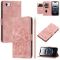 Tulips Embossed Leather Phone Case with Lanyard, For iPhone 17e / 16e, For iPhone 17 Pro Max, For iPhone 17 Pro, For iPhone 17