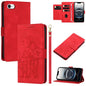 Tulips Embossed Leather Phone Case with Lanyard, For iPhone 17e / 16e, For iPhone 17 Pro Max, For iPhone 17 Pro, For iPhone 17