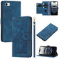 Tulips Embossed Leather Phone Case with Lanyard, For iPhone 17e / 16e, For iPhone 17 Pro Max, For iPhone 17 Pro, For iPhone 17