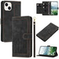Tulips Embossed Leather Phone Case with Lanyard, For iPhone 15, For iPhone 14 Plus, For iPhone 14, For iPhone 14 Pro