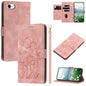 Tulips Embossed Leather Phone Case with Lanyard, For iPhone 14 Pro Max, For iPhone SE 2022 / 2020, For iPhone 13 Pro Max, For iPhone 13 Pro