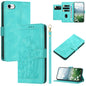 Tulips Embossed Leather Phone Case with Lanyard, For iPhone 14 Pro Max, For iPhone SE 2022 / 2020, For iPhone 13 Pro Max, For iPhone 13 Pro