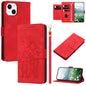 Tulips Embossed Leather Phone Case with Lanyard, For iPhone 13, For iPhone 13 mini, For iPhone 12 / 12 Pro, For iPhone 12 Pro Max