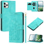 Tulips Embossed Leather Phone Case with Lanyard, For iPhone 12 mini, For iPhone 11 Pro Max, For iPhone 11, For iPhone 11 Pro