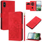 Tulips Embossed Leather Phone Case with Lanyard, For iPhone XS / X, For iPhone XR, For iPhone XS Max, For iPhone 8 Plus / 7 Plus