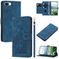 Tulips Embossed Leather Phone Case with Lanyard, For iPhone XS / X, For iPhone XR, For iPhone XS Max, For iPhone 8 Plus / 7 Plus
