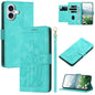Tulips Embossed Leather Phone Case with Lanyard, For iPhone 17e / 16e, For iPhone 17 Pro Max, For iPhone 17 Pro, For iPhone 17