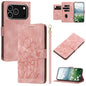 Tulips Embossed Leather Phone Case with Lanyard, For iPhone 17e / 16e, For iPhone 17 Pro Max, For iPhone 17 Pro, For iPhone 17