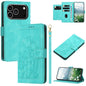 Tulips Embossed Leather Phone Case with Lanyard, For iPhone 17e / 16e, For iPhone 17 Pro Max, For iPhone 17 Pro, For iPhone 17