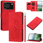 Tulips Embossed Leather Phone Case with Lanyard, For iPhone 17e / 16e, For iPhone 17 Pro Max, For iPhone 17 Pro, For iPhone 17