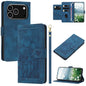 Tulips Embossed Leather Phone Case with Lanyard, For iPhone 17e / 16e, For iPhone 17 Pro Max, For iPhone 17 Pro, For iPhone 17