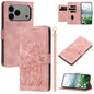 Tulips Embossed Leather Phone Case with Lanyard, For iPhone 17e / 16e, For iPhone 17 Pro Max, For iPhone 17 Pro, For iPhone 17