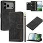 Tulips Embossed Leather Phone Case with Lanyard, For iPhone 17e / 16e, For iPhone 17 Pro Max, For iPhone 17 Pro, For iPhone 17