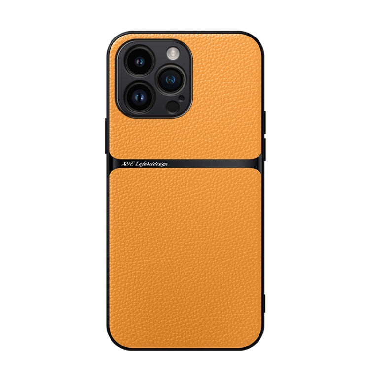 Litchi Leather Magnetic Full Coverage Shockproof Phone Case, For iPhone Air, For iPhone 16 Pro Max, For iPhone 16 Pro, For iPhone 16 Plus