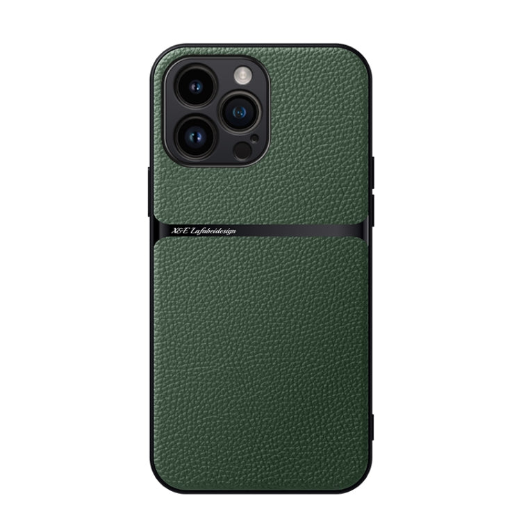 Litchi Leather Magnetic Full Coverage Shockproof Phone Case, For iPhone Air, For iPhone 16 Pro Max, For iPhone 16 Pro, For iPhone 16 Plus