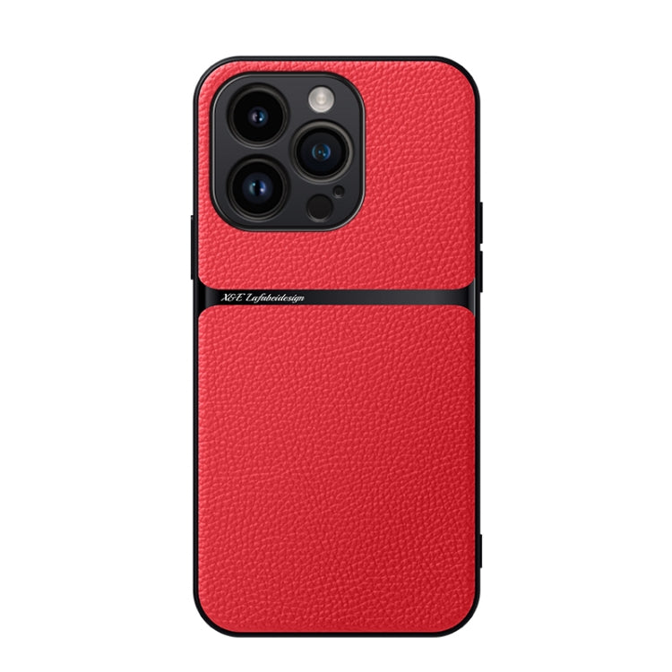 Litchi Leather Magnetic Full Coverage Shockproof Phone Case, For iPhone Air, For iPhone 16 Pro Max, For iPhone 16 Pro, For iPhone 16 Plus