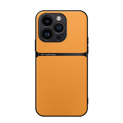 Litchi Leather Magnetic Full Coverage Shockproof Phone Case, For iPhone Air, For iPhone 16 Pro Max, For iPhone 16 Pro, For iPhone 16 Plus