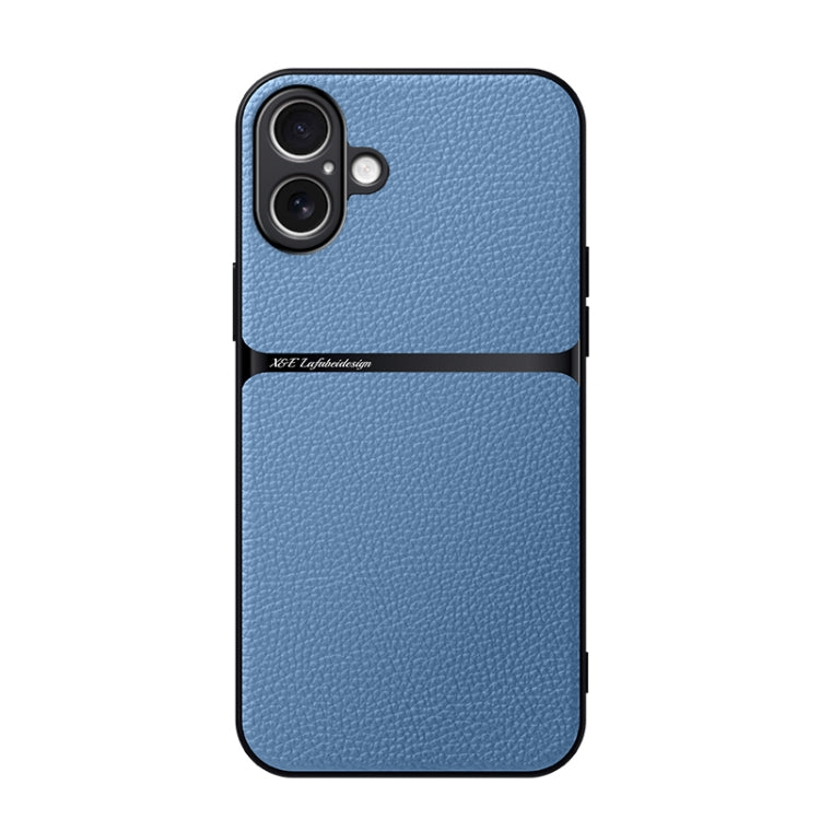 Litchi Leather Magnetic Full Coverage Shockproof Phone Case, For iPhone Air, For iPhone 16 Pro Max, For iPhone 16 Pro, For iPhone 16 Plus
