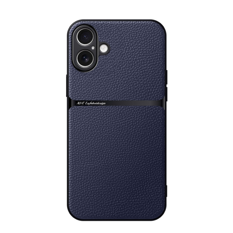 Litchi Leather Magnetic Full Coverage Shockproof Phone Case, For iPhone Air, For iPhone 16 Pro Max, For iPhone 16 Pro, For iPhone 16 Plus
