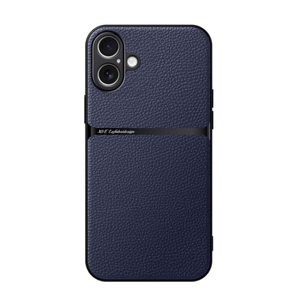 Litchi Leather Magnetic Full Coverage Shockproof Phone Case, For iPhone Air, For iPhone 16 Pro Max, For iPhone 16 Pro, For iPhone 16 Plus