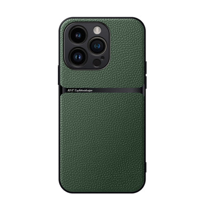 Litchi Leather Magnetic Full Coverage Shockproof Phone Case, For iPhone 16, For iPhone 15 Pro Max, For iPhone 15 Pro, For iPhone 15 Plus
