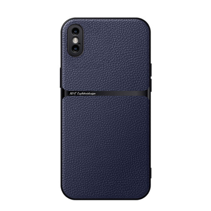 Litchi Leather Magnetic Full Coverage Shockproof Phone Case, For iPhone XS Max