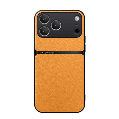 Litchi Leather Magnetic Full Coverage Shockproof Phone Case, For iPhone 17e / 16e, For iPhone 17 Pro Max, For iPhone 17 Pro, For iPhone 17