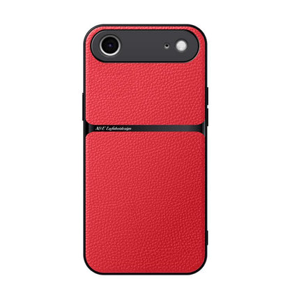 Litchi Leather Magnetic Full Coverage Shockproof Phone Case, For iPhone Air, For iPhone 16 Pro Max, For iPhone 16 Pro, For iPhone 16 Plus