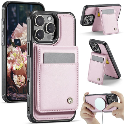 JEEHOOD J06 British Style RFID MagSafe Card Bag PU Phone Case, For iPhone 16 Pro, For iPhone 16 Plus, For iPhone 16, For iPhone 15 Pro Max