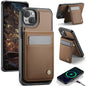 JEEHOOD J06 British Style RFID MagSafe Card Bag PU Phone Case, For iPhone 15 Pro, For iPhone 15 Plus, For iPhone 15, For iPhone 14 Plus