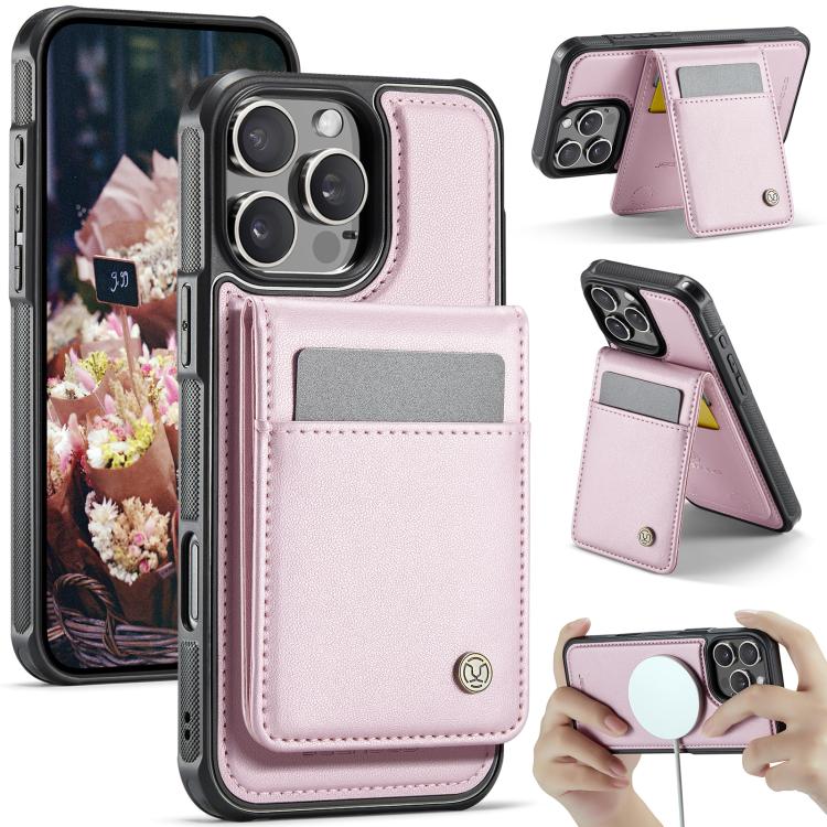 JEEHOOD J06 British Style RFID MagSafe Card Bag PU Phone Case, For iPhone 15 Pro, For iPhone 15 Plus, For iPhone 15, For iPhone 14 Plus