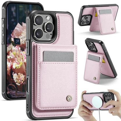 JEEHOOD J06 British Style RFID MagSafe Card Bag PU Phone Case, For iPhone 15 Pro, For iPhone 15 Plus, For iPhone 15, For iPhone 14 Plus