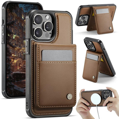 JEEHOOD J06 British Style RFID MagSafe Card Bag PU Phone Case, For iPhone 14, For iPhone 14 Pro, For iPhone 14 Pro Max, For iPhone SE 2022 / SE 2020 / 8