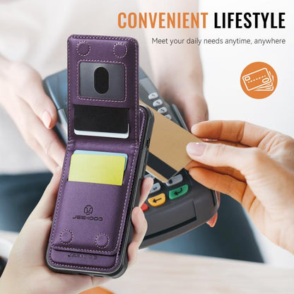 JEEHOOD J06 British Style RFID MagSafe Card Bag PU Phone Case, For iPhone 13 Pro Max, For iPhone 13 Pro, For iPhone 13, For iPhone 12 / 12 Pro