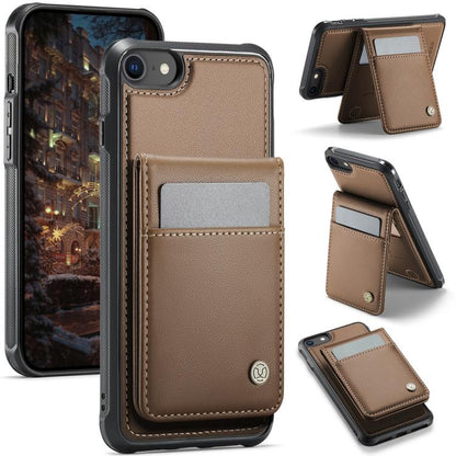 JEEHOOD J06 British Style RFID MagSafe Card Bag PU Phone Case, For iPhone 14, For iPhone 14 Pro, For iPhone 14 Pro Max, For iPhone SE 2022 / SE 2020 / 8