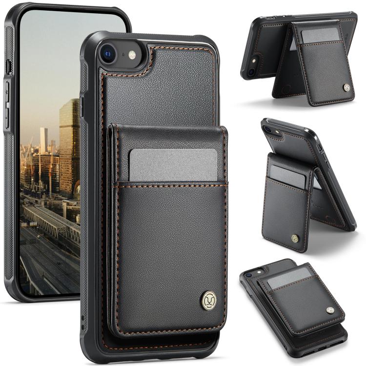 JEEHOOD J06 British Style RFID MagSafe Card Bag PU Phone Case, For iPhone 14, For iPhone 14 Pro, For iPhone 14 Pro Max, For iPhone SE 2022 / SE 2020 / 8